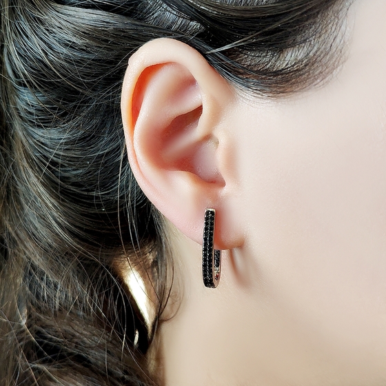 Silver Earrings with Fianites