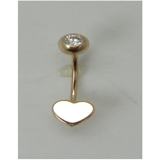 Sterling silver piercing with 0.04ct fianites