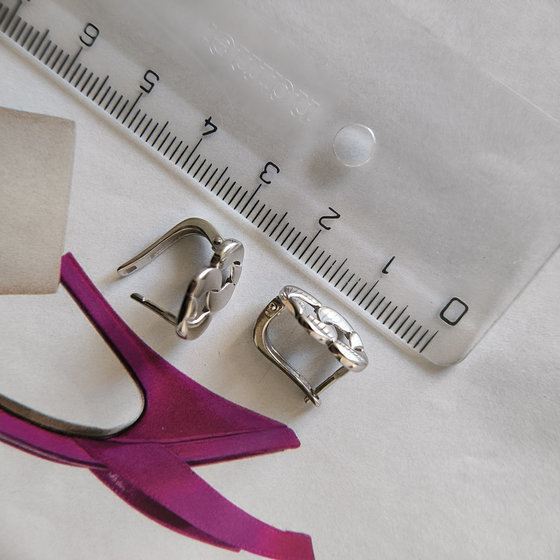 Silver earrings without stones