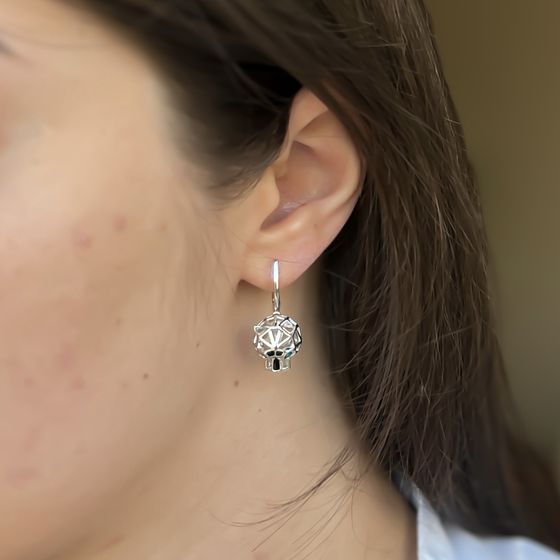 Срібні сережки з фіанітами