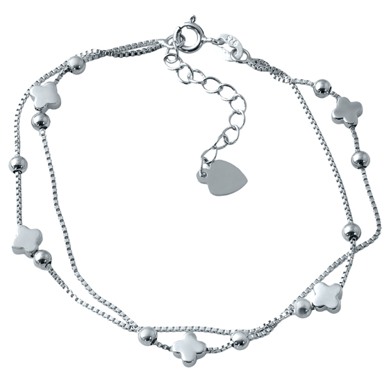 Silver bracelet without stones