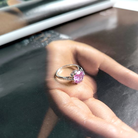 Срібна каблучка з олександритом 5.022ct