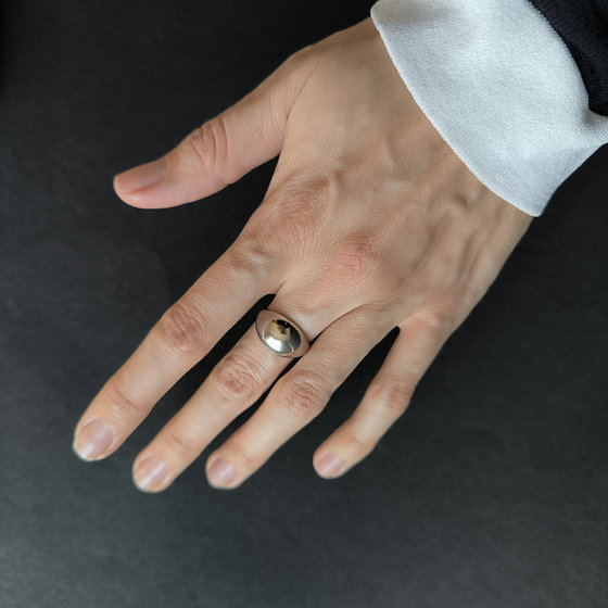 Silver ring without stones