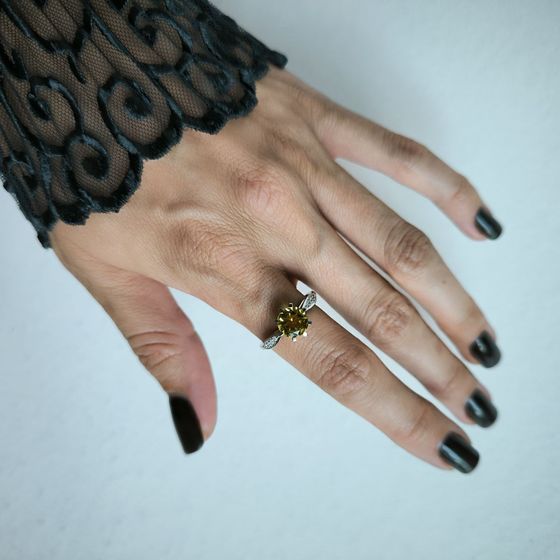 Срібна каблучка з цитрином nano 1.579ct