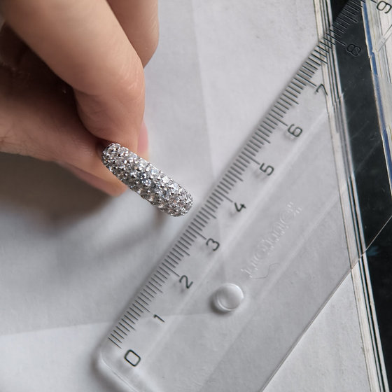 Silver ring with cubic zirconia