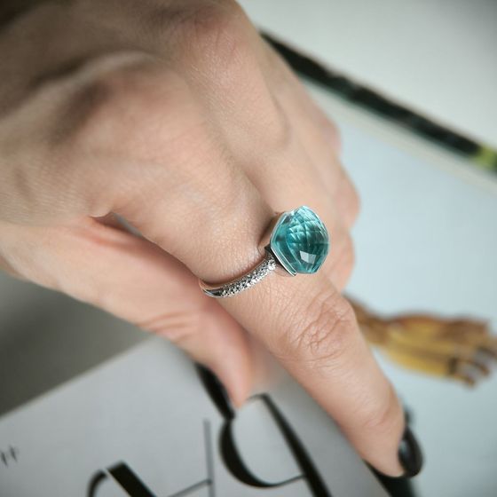 Silver Ring with Fianites