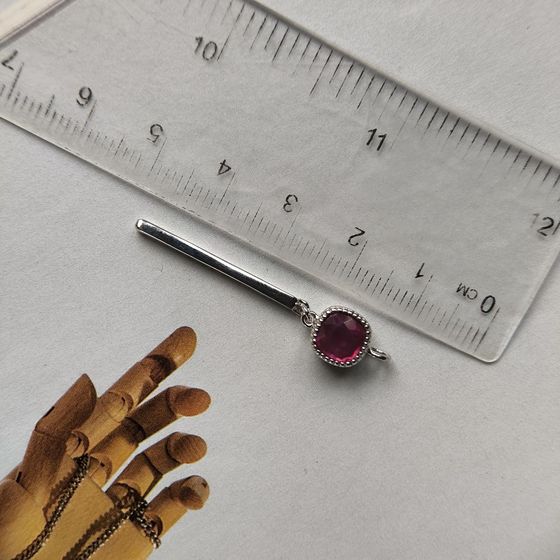 Срібна підвіска з рубіном 1.3ct