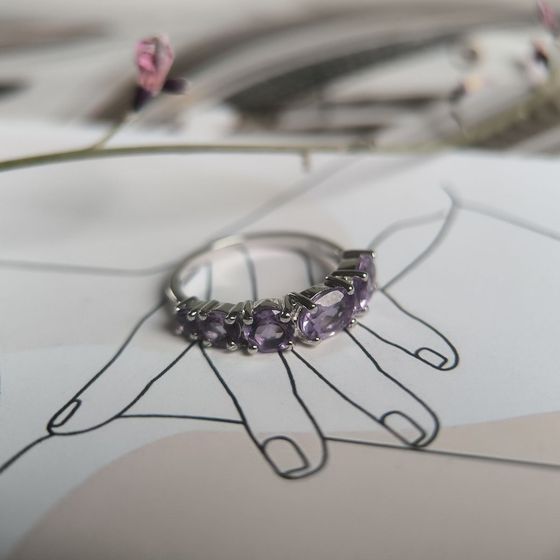 Серебряное кольцо с аметистом 2.038ct