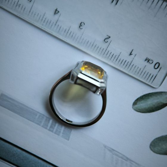 Серебряное кольцо с цитрином nano 3.138ct