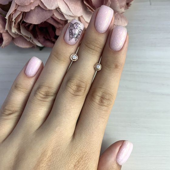 Золоті сережки з діамантом 0.2ct