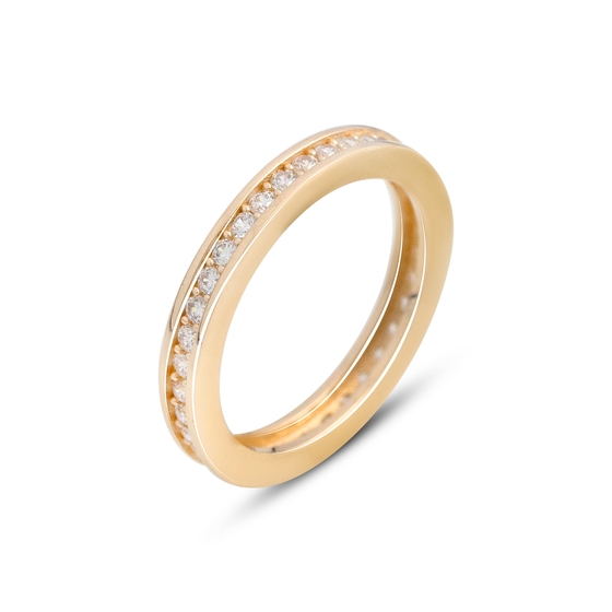 Золотое кольцо с фианитами 0.84ct