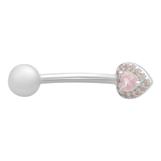 Silver piercing with phianites