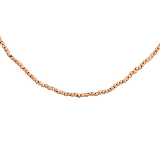 A gold necklace without stones