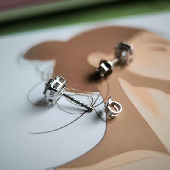 Серебряные серьги с топазом Лондон Блю 0.69ct