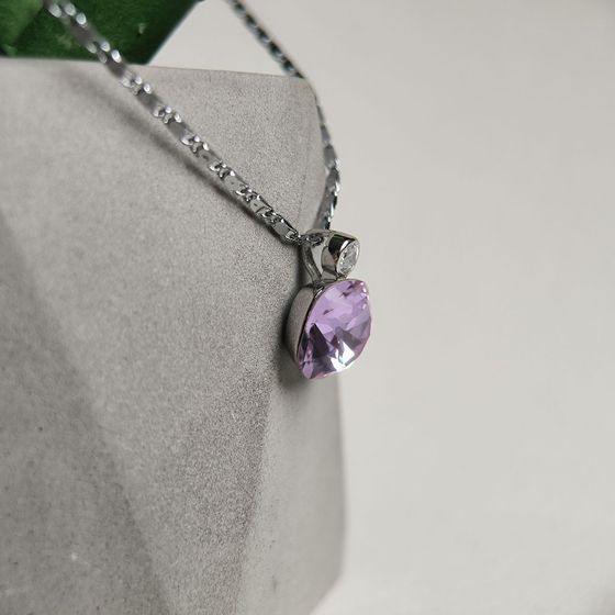 Срібна підвіска з фіанітами