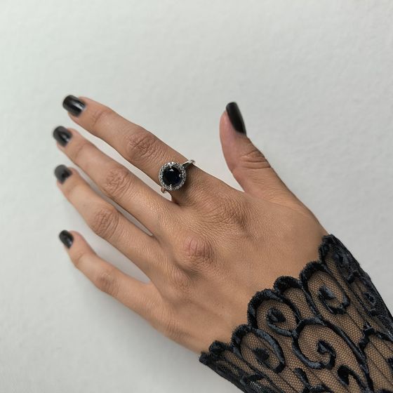 Срібна каблучка із сапфіром nano 1.887ct