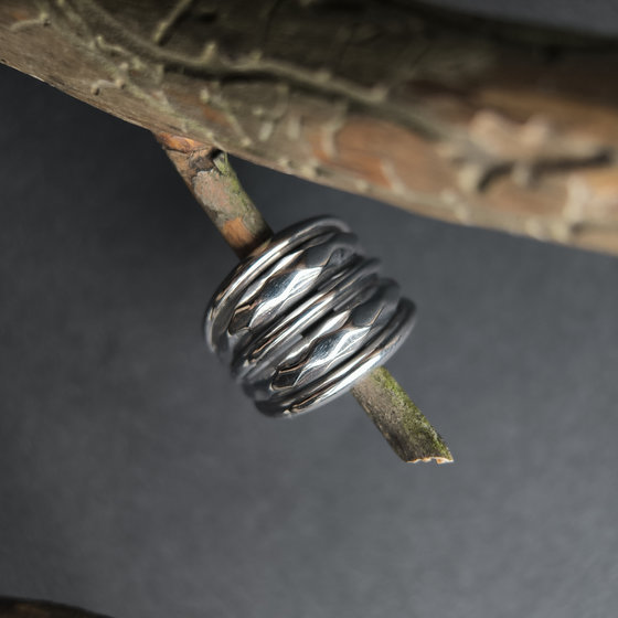Silver ring without stones