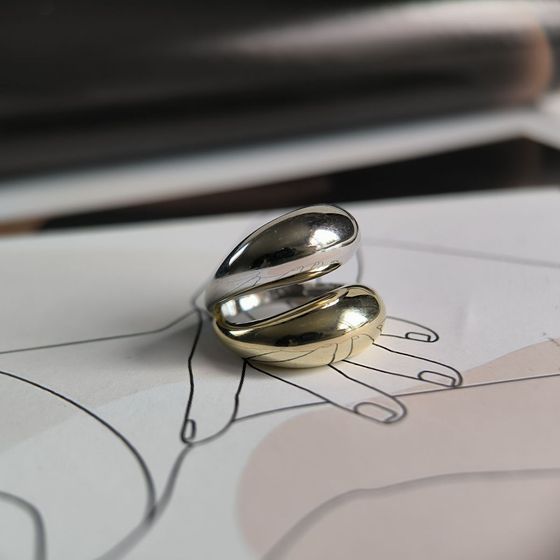 Silver ring without stones