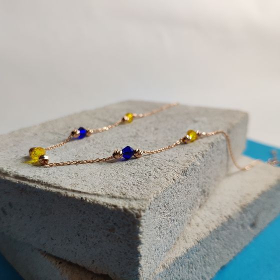 Золотое колье с фианитами 2ct