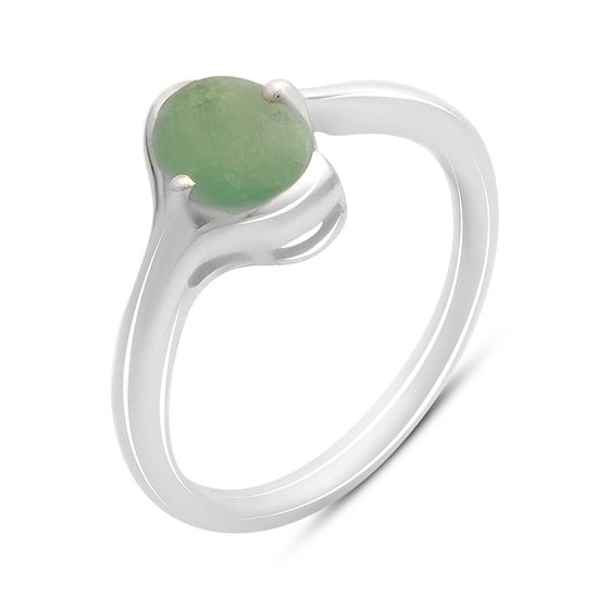Silver ring with emerald