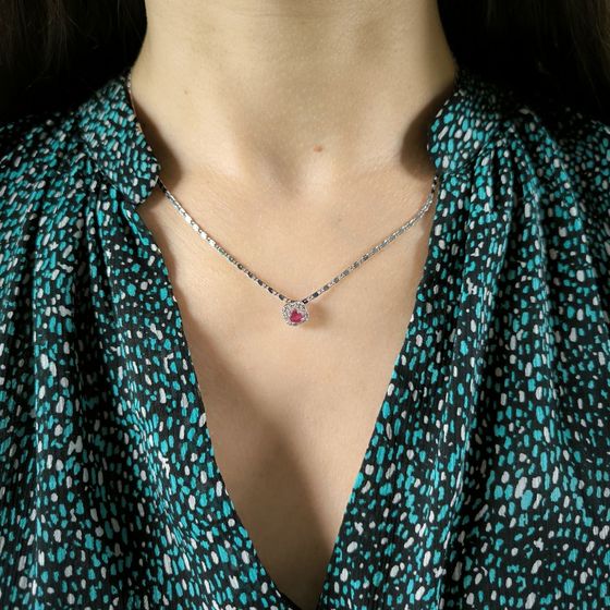 Срібна підвіска з рубіном 0.525ct