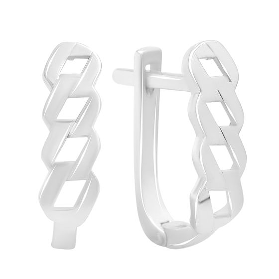Silver earrings without stones