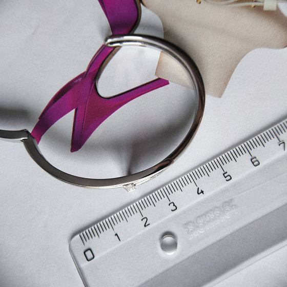 Silver bracelet with cubic zirconia