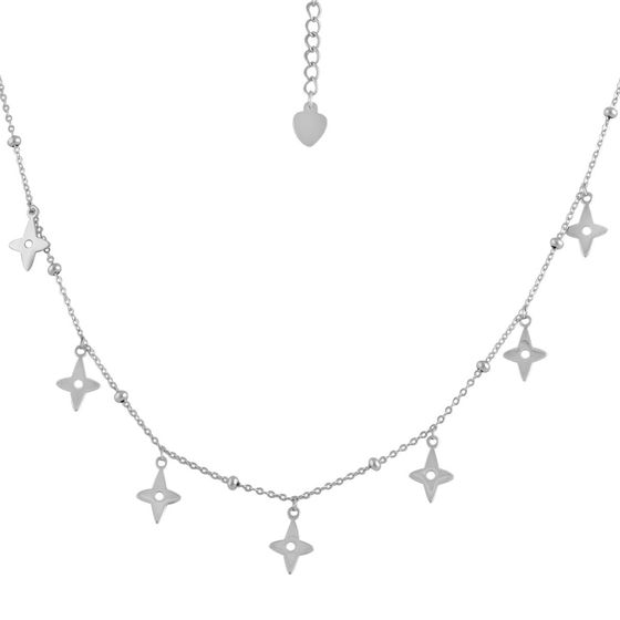 Silver necklace without stones