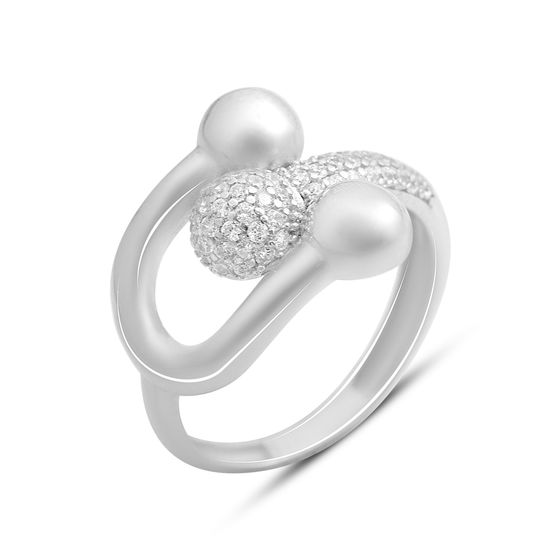 Серебряное кольцо с фианитами