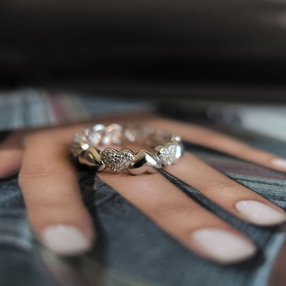 Silver Ring with Fianites