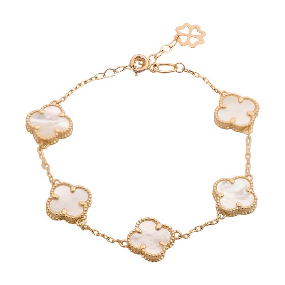 Золотий браслет із перламутром