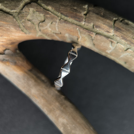 Silver ring without stones