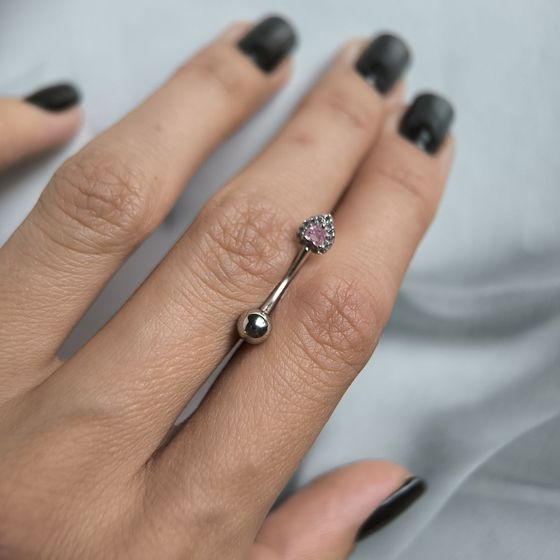 Silver piercing with phianites