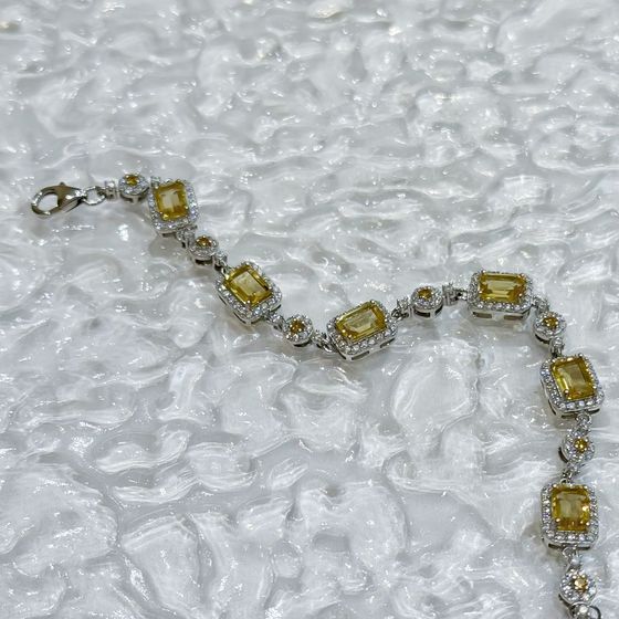 Silver bracelet with citrine nano 7.51ct