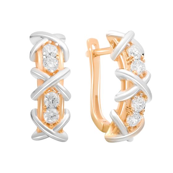 Silver earrings with 0.32ct phianites