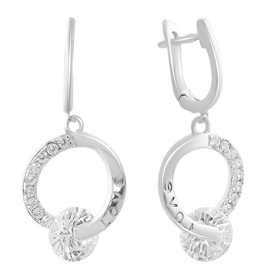 Silver Earrings with Fianites