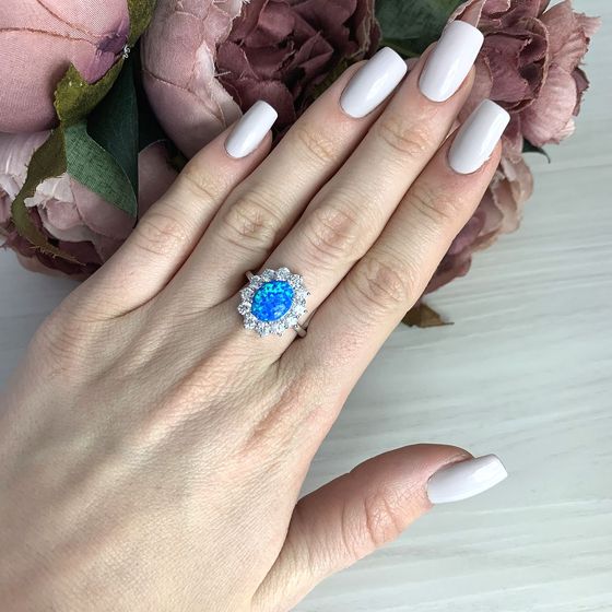 Срібна каблучка з опалом 0.867ct