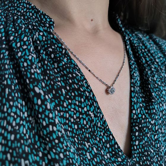 Серебряная подвеска с топазом 0.405ct