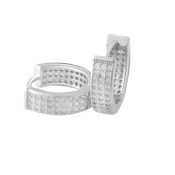 Silver Earrings with Fianites