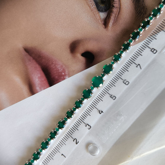 Срібний браслет з агатом 6.338ct