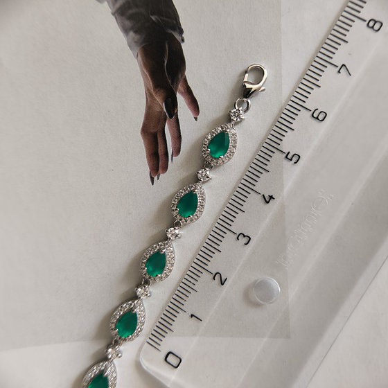 Срібний браслет з агатом 7.282ct