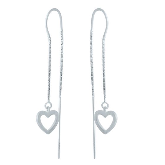 Silver earrings without stones