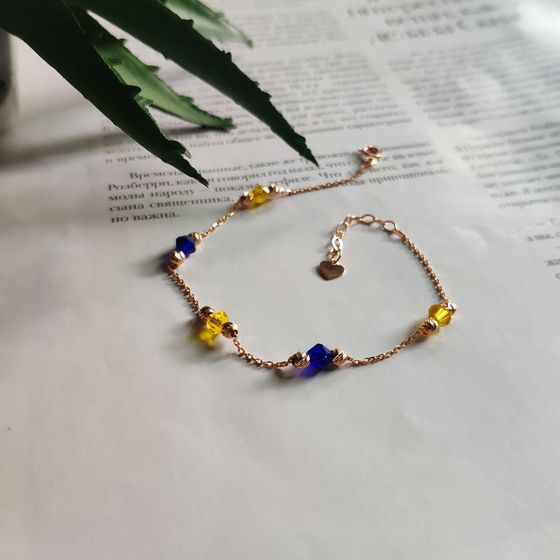 Золотой браслет с фианитами 2ct