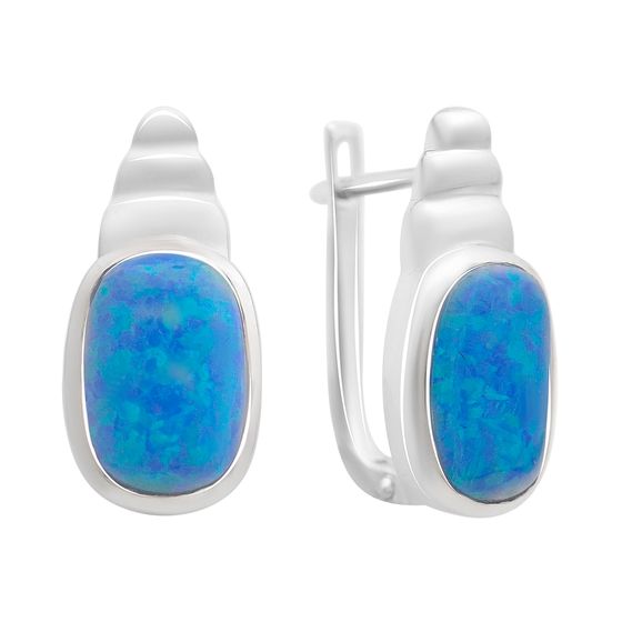 Срібні сережки з опалом 2.875ct