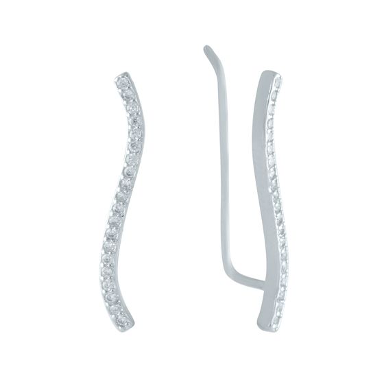 Silver Earrings with Fianites