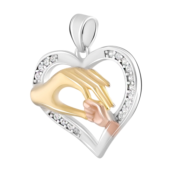 Срібна підвіска з фіанітами