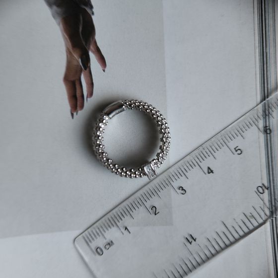 Silver Ring with Fianites