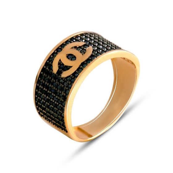 Золота каблучка з фіанітами 1.52ct