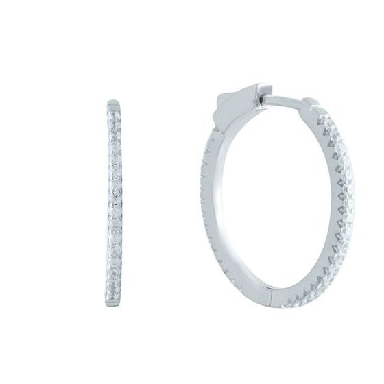 Silver Earrings with Fianites
