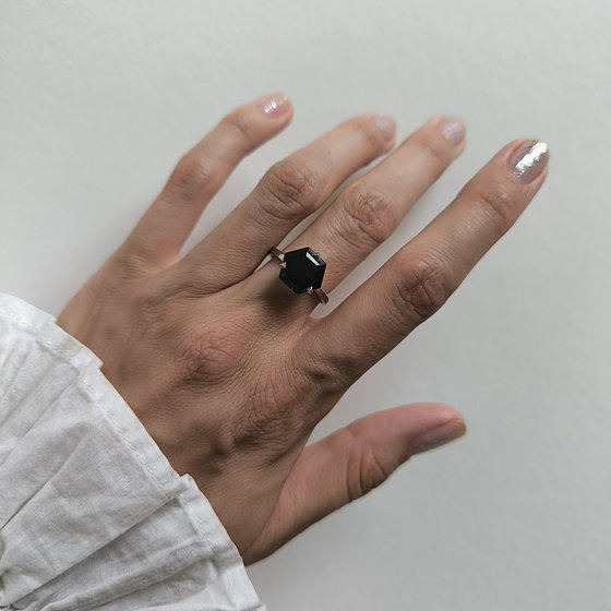 Серебряное кольцо с топазом Лондон Блю 3.465ct